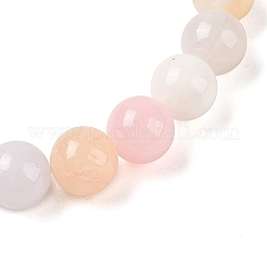 Natural Green Jade(Dyed) Round Beaded Stretch Bracelets&nbsp;G-U005-01B-03