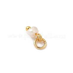 Natural Cultured Freshwater Pearl Rondelle Charms&nbsp;X-PALLOY-JF04393-02