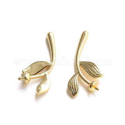 Brass Leaf Head Pins&nbsp;BAPE-PW0002-15C-01-1
