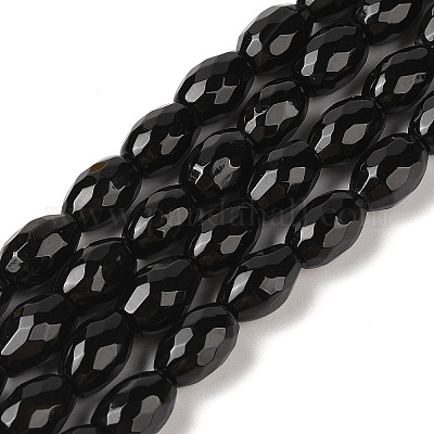 Natural Black Onyx Beads Strands&nbsp;G-Q194-B01-01G-1