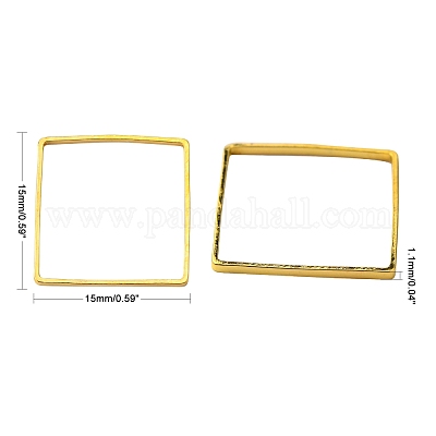 Square Brass Linking Rings&nbsp;EC03015mm-NFG-1