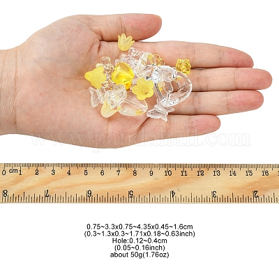 Opaque & Transparent Acrylic Beads&nbsp;MACR-YW0002-01H-1