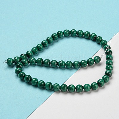 Natural Malachite Beads Strands&nbsp;G-R432-11-8mm-1
