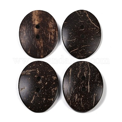 Carved Oval 2-hole Basic Sewing Button&nbsp;SHEL-K009-03-1