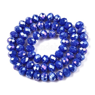 Electroplate Glass Beads Strands&nbsp;EGLA-A044-P8mm-B32-1