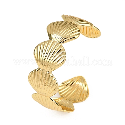Brass Cuff Bangles for Women&nbsp;BJEW-C112-08G-1