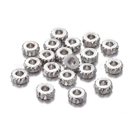 Brass Spacer Beads KK-K249-03A-P-1