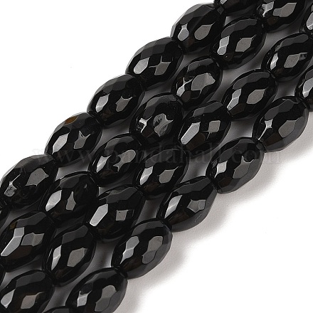 Natural Black Onyx Beads Strands&nbsp;G-Q194-B01-01G-1