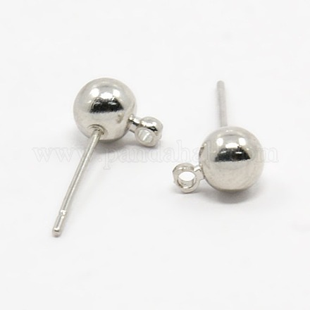 Brass Ball Post Ear Studs&nbsp;KK-C227-01P-1