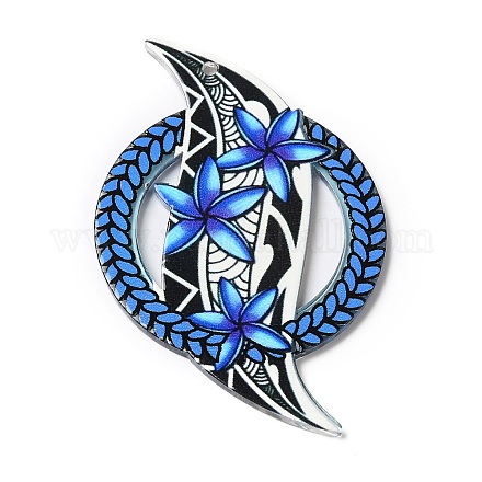 Opaque Acrylic Pendants SACR-P021-01B-1