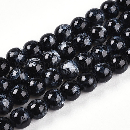Baking Paint Glass Beads X1-DGLA-N003-8mm-A10-1