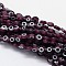 Handmade Evil Eye Lampwork Flat Round Bead Strands, Indigo, 10x4mm, Hole: 1mm, about 38pcs/strand, 14 inch
