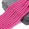 Handmade Polymer Clay Heishi Beads, Disc/Flat Round, Magenta, 8x0.5~1mm, Hole: 2mm, about 380~400pcs/strand, 17.7 inch