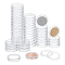 Plastic Coin Storage Box, Flat Round, Clear, 19.5x4.5mm, Inner Diameter: 16mm
