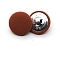 1-Hole Cloth Metal Buttons, Flat Round, Sienna, 20mm