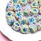 Opaque Acrylic Beads, Hand Painted Beads, Enamel Style, Rondelle, Light Sky Blue, 18~23mm