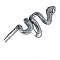 Alloy Open Cuff Ring, Knitting Loop Crochet Loop, Yarn Guide Finger Holder for Women, Antique Silver, Snake, Inner Diameter: 1.9cm