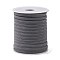 Soft Nylon Braided Cord, Elastic Piping Cord Trim, Gray, 5x3mm, about 21.87 yards(20m)/roll
