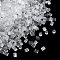 500Pcs Plastic Ear Nuts, Earring Backs, Clear, 3x3x3mm, Hole: 0.5mm