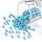 8/0 Glass Seed Beads, Opaque Colours Seed, Round, Light Sky Blue, Size: about 3mm in diameter, hole:1mm, about 2222pcs/100g