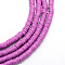 Handmade Polymer Clay Beads, Disc/Flat Round, Heishi Beads, Medium Orchid, 6x1mm, Hole: 2mm, about 380~400pcs/strand, 17.7 inch