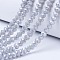 Electroplate Glass Beads Strands, Opaque Solid Color, AB Color Plated, Faceted, Rondelle, Gainsboro, 4x3mm, Hole: 0.8~1mm, about 105~110pcs/strand, 38~39cm
