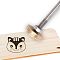 Stamping Embossing Soldering Brass with Stamp, for Cake/Wood, Cat Pattern, 30mm
