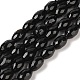 Natural Black Onyx Beads Strands&nbsp;G-Q194-B01-01G-1
