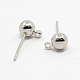 Brass Ball Post Ear Studs&nbsp;KK-C227-01P-1