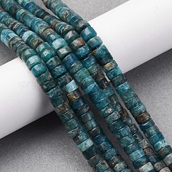 Natural Apatite Beads Strands, Disc, Heishi Beads, 3~4x6mm, Hole: 1.2mm, about 118pcs/strand, 15.98~16.14''(40.6~41cm)
