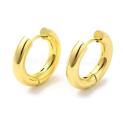 Rack Plating Brass Huggie Hoop Earrings for Women, Long-Lasting Plated, Lead Free & Cadmium Free, Real 18K Gold Plated, 6 Gauge, 19x20x4mm