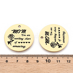 Mother's Day 201 Stainless Steel Pendants&nbsp;LS-STAS-T064-37G-33