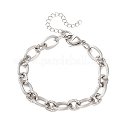 8MM 304 Stainless Oval Link Chain Bracelets&nbsp;SA-CBA725A-27P