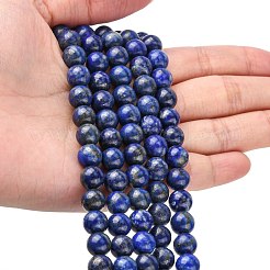 Natural Lapis Lazuli Beads Strands&nbsp;G-G099-8mm-7