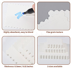 100Pcs 3 Styles Blank Watercolor Paper Blank Stamp&nbsp;DIY-GL0006-35