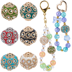 6Pcs 6 Colors Handmade Indonesia Beads&nbsp;IPDL-SP0001-03