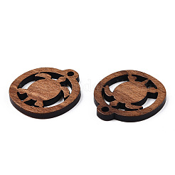 Natural Walnut Wood Pendants&nbsp;WOOD-T023-23