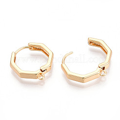 Brass Hoop Earring Findings&nbsp;KK-N267-33G