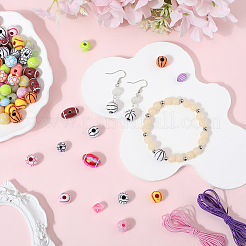 DIY Sports Balls Acrylic Beads Bracelets Making Kits&nbsp;DIY-SP0003-52