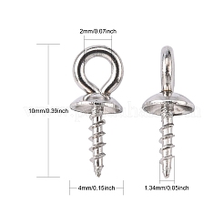 Tarnish Resistant 304 Stainless Steel Screw Eye Pin Peg Bails&nbsp;STAS-K146-002-4mm