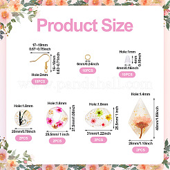 DIY Dried Flower inside Resin Dangle Earring Kits&nbsp;DIY-TA0010-83