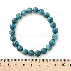 Natural Apatite Round Round Beaded Stretch Bracelets&nbsp;BJEW-G697-01A