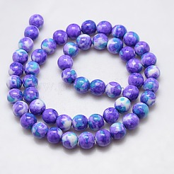 Synthetic Ocean White Jade Beads Strands&nbsp;G-L019-10mm-M