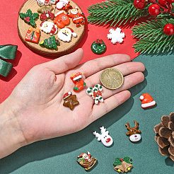 40Pcs 20 Styles Christmas Opaque Resin Decoden Cabochons&nbsp;RESI-YW0001-83