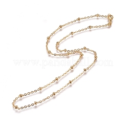 304 Stainless Steel Cable Chains/Satellite Chains Necklaces&nbsp;NJEW-L159-07A-G