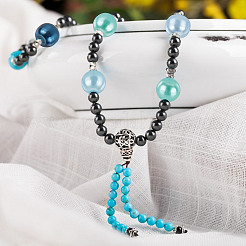 100Pcs Ocean Mix Pearlized Glass Pearl Beads&nbsp;HY-HY0001-04A
