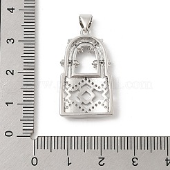 Brass Micro Pave Cubic Zirconia Pendants&nbsp;KK-U047-13P