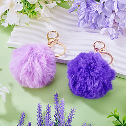 2Pcs 2 Colors Alloy Keychains&nbsp;KEYC-TA0004-68D