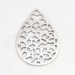 Tibetan Style Alloy Teardrop Big Pendants&nbsp;TIBEP-EA13534Y-FF