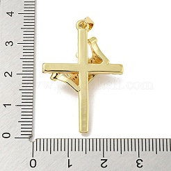 Rack Plating Brass Micro Pave Cubic Zirconia Pendants&nbsp;KK-F869-10G